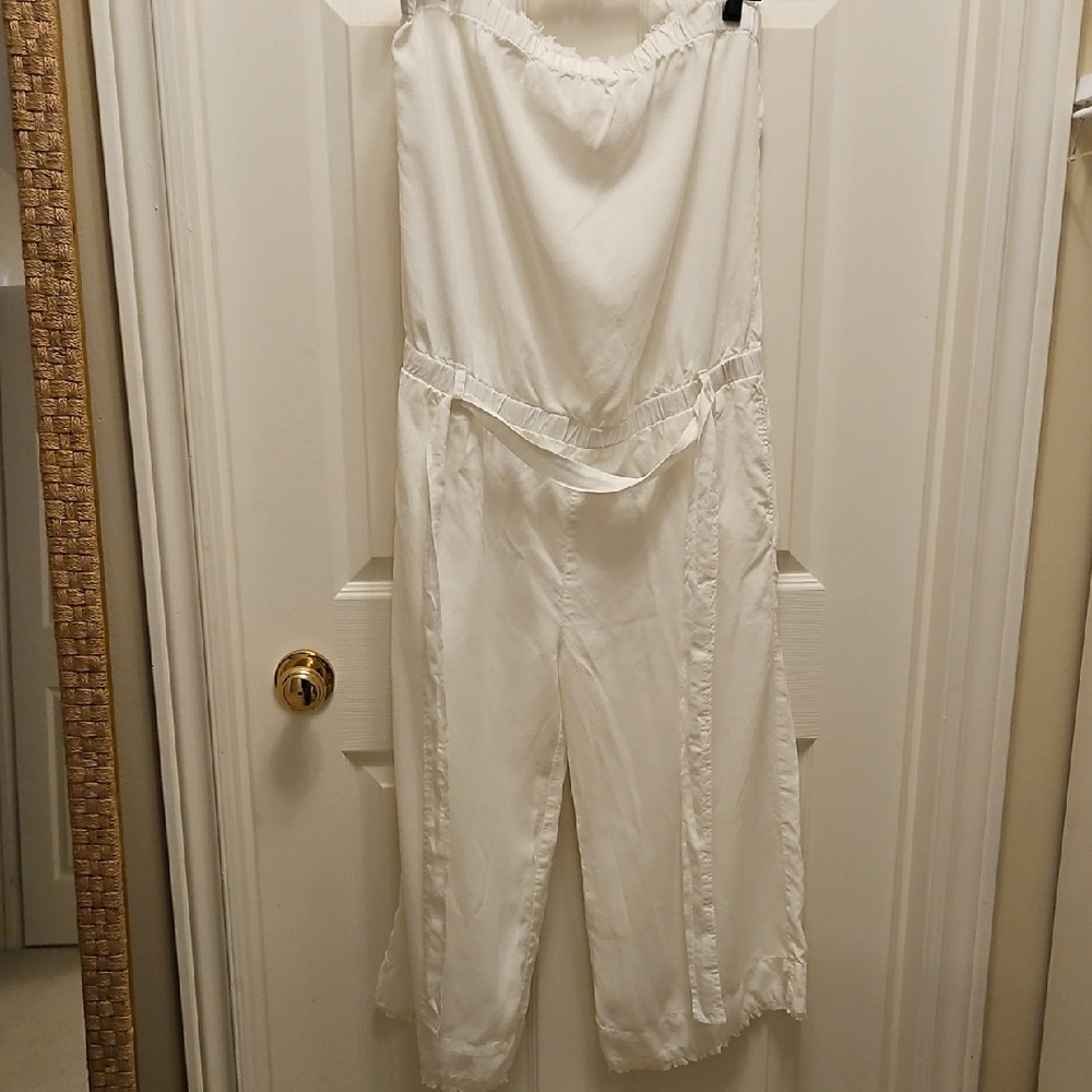 Cloth & Stone White Jumpsuit Badeau Top Flowy Elegant Design.  Women's Large